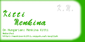 kitti menkina business card